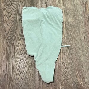 NWOT Victoria’s Secret One Piece Swimsuit Terry Lace Up Sage Green Size Large